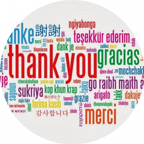 Thank you and Gracias in many languages